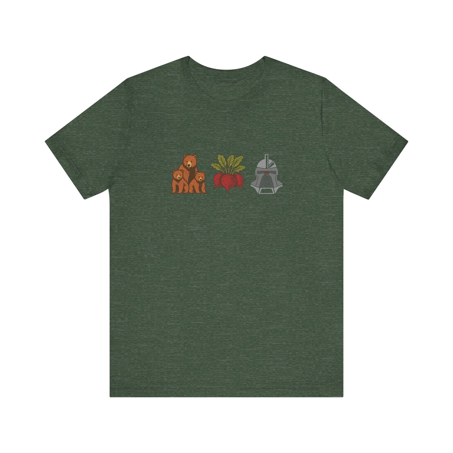 Bears, Beets, Battlestar (Icons) — Retro Tee (Dark)