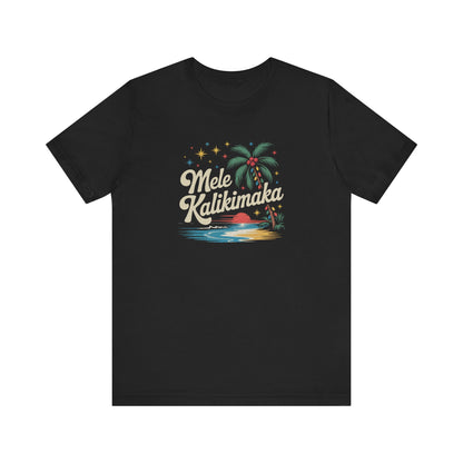 Mele Kalikimaka — Retro Hawaiian Christmas Tee (Dark)