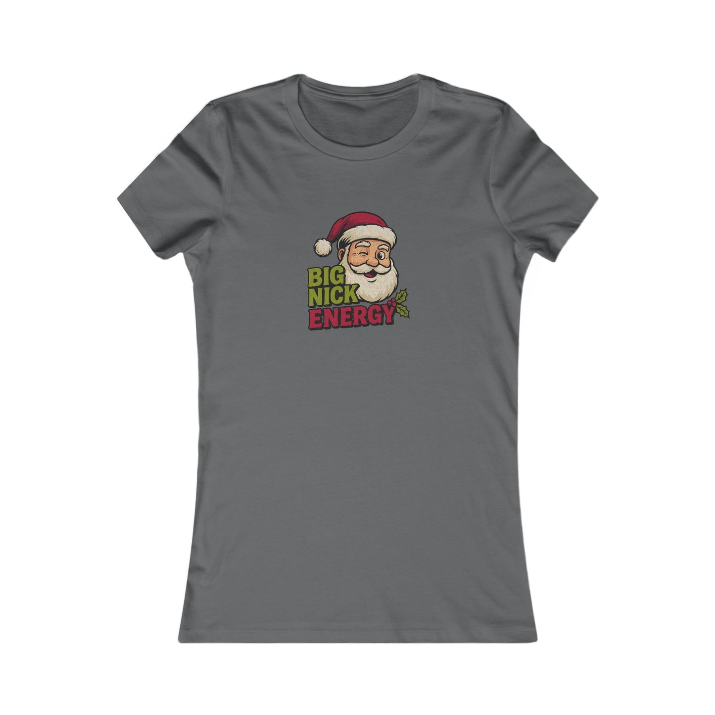 Big Nick Energy — Retro Santa Christmas Women's Tee (Dark)
