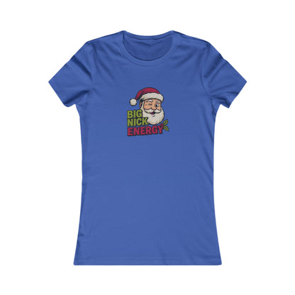 Big Nick Energy — Retro Santa Christmas Women's Tee (Dark)