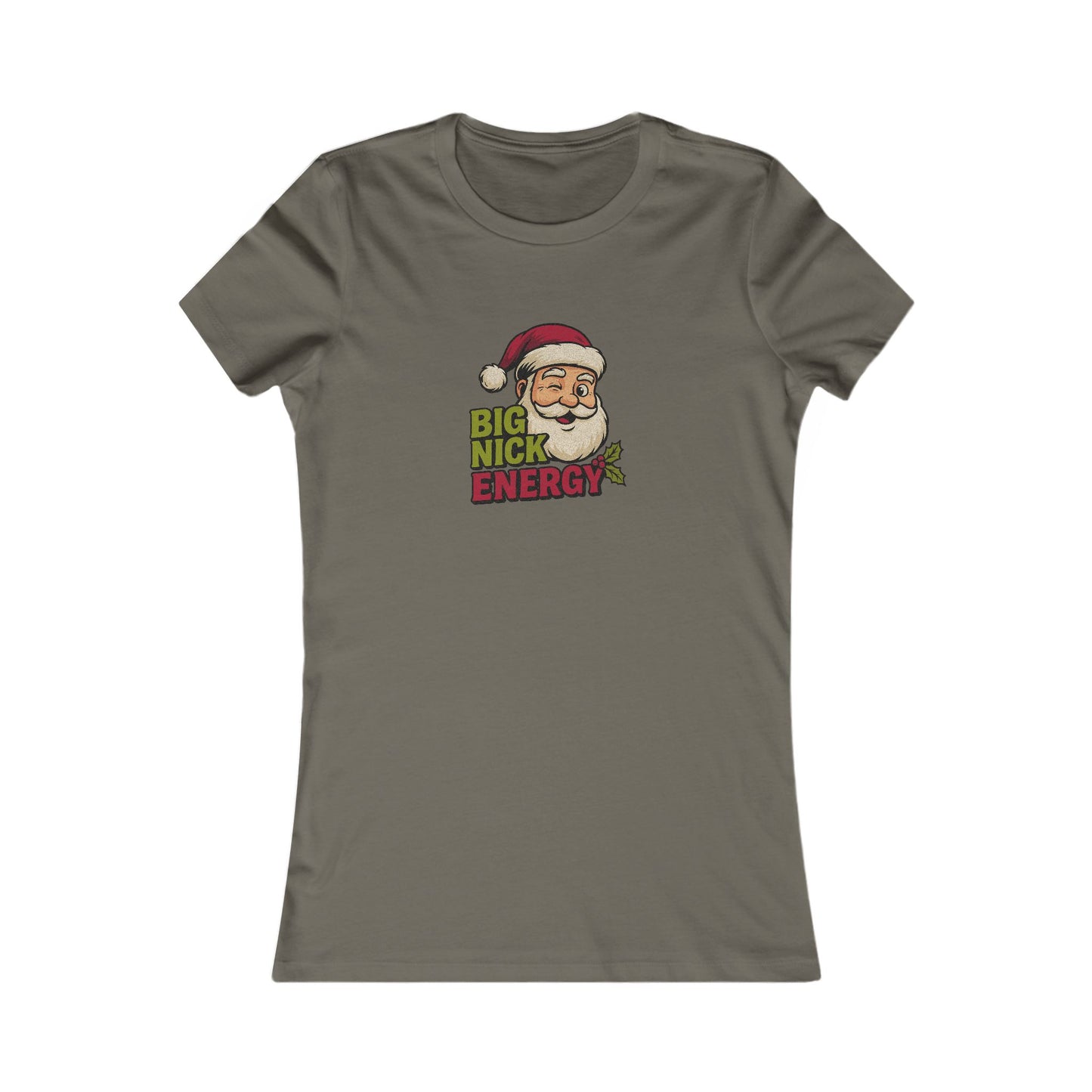Big Nick Energy — Retro Santa Christmas Women's Tee (Dark)