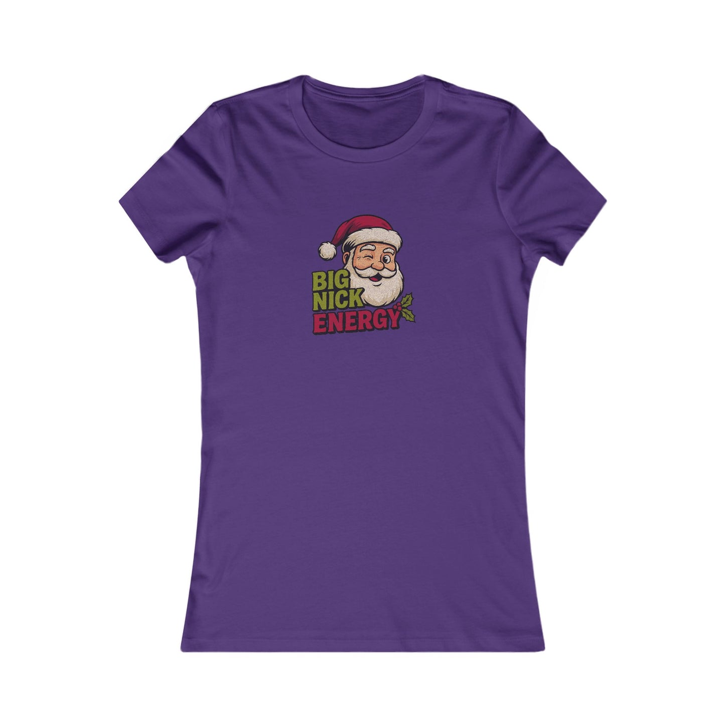 Big Nick Energy — Retro Santa Christmas Women's Tee (Dark)