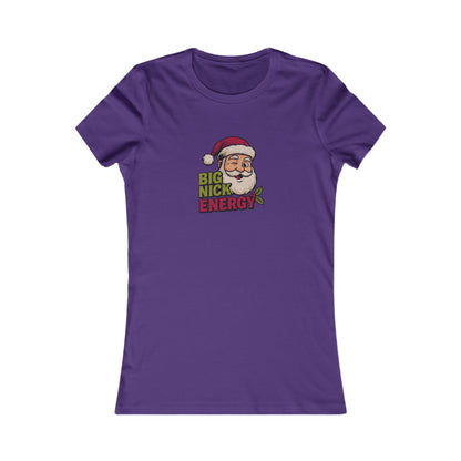 Big Nick Energy — Retro Santa Christmas Women's Tee (Dark)