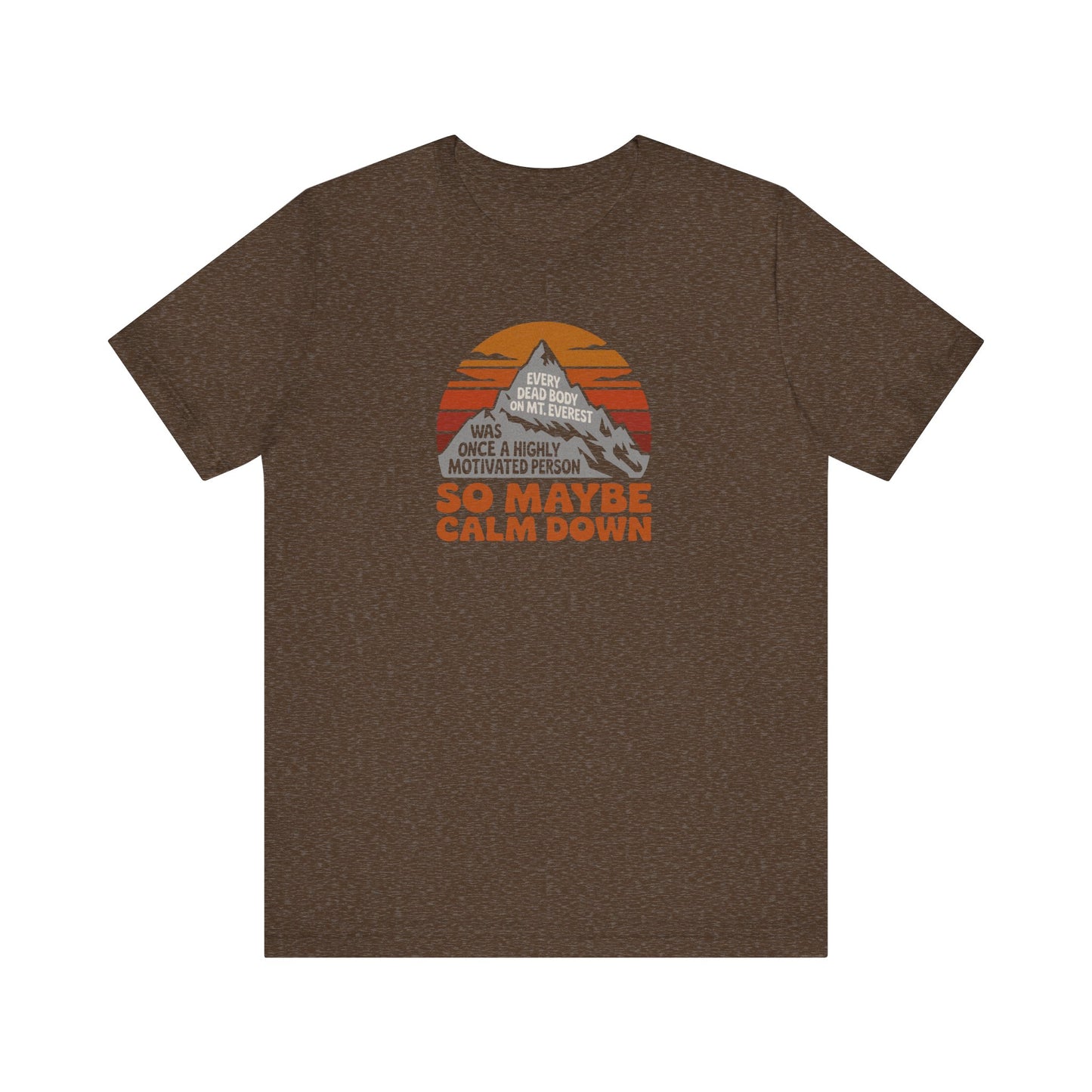 Everything in Moderation (Especially Fitness) – Mount Everest Retro Tee (Dark)