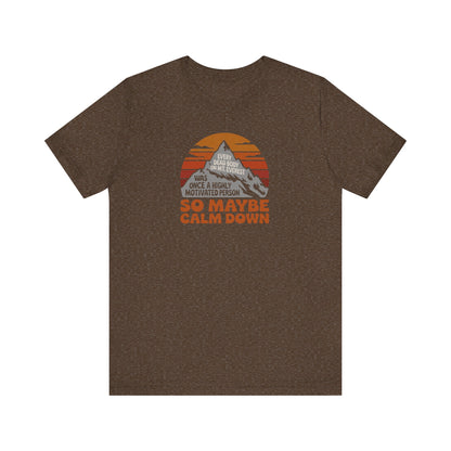 Everything in Moderation (Especially Fitness) – Mount Everest Retro Tee (Dark)