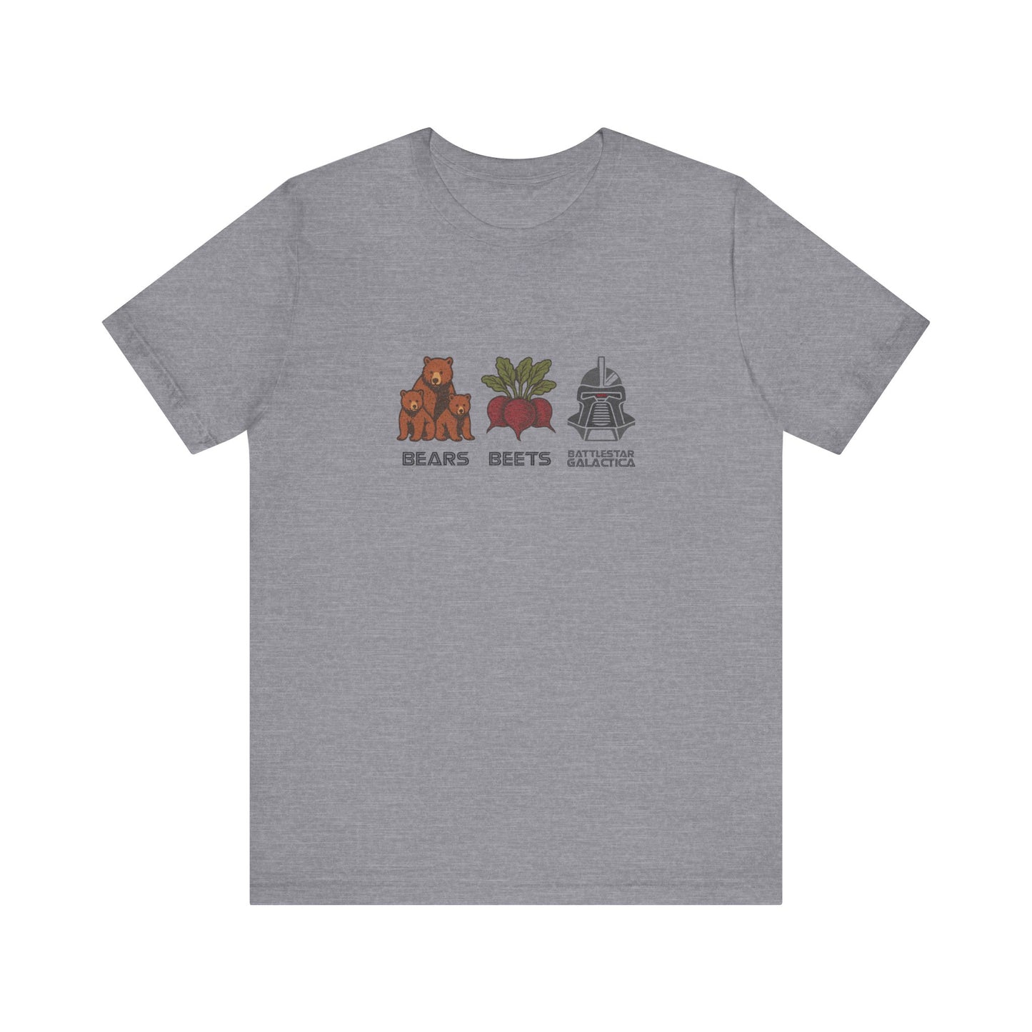 Bears, Beets, Battlestar (Captions) — Retro Tee (Light)