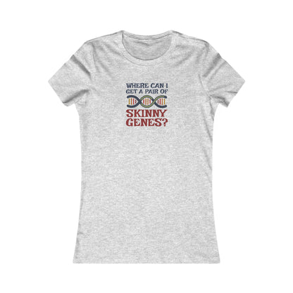 Pair of Skinny Genes (Colorful) — Retro Graphic Women's Tee (Light)