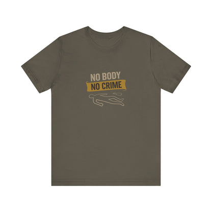 No Body, No Crime — Psych Crime Scene Retro Tee (Dark)