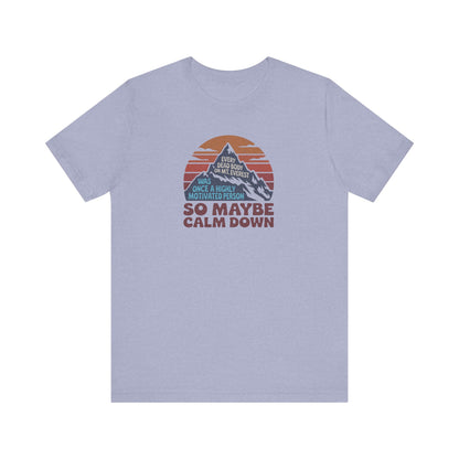 Everything in Moderation (Especially Fitness) – Mount Everest Retro Tee (Light)