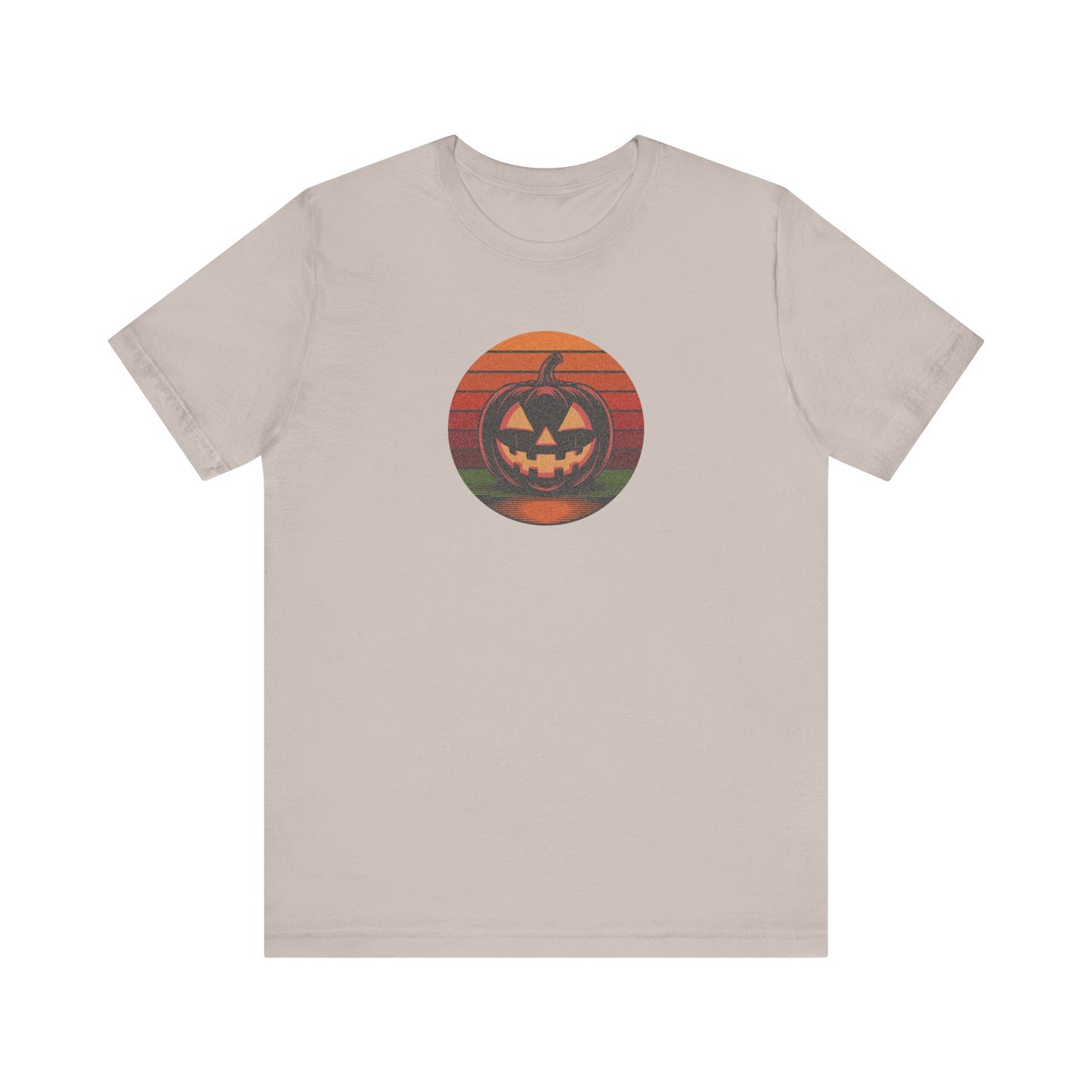 Retro Jack: Bold Grin — Halloween Sunset Tee (Light)