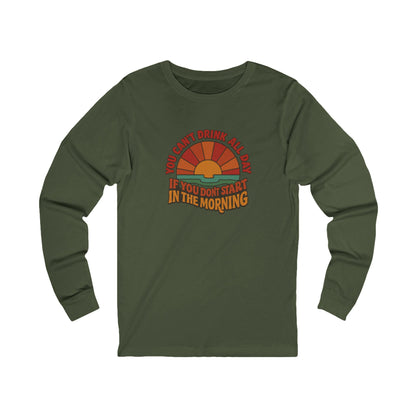 You Can't Drink All Day PSA — Retro Sunrise Long Sleeve (Dark)