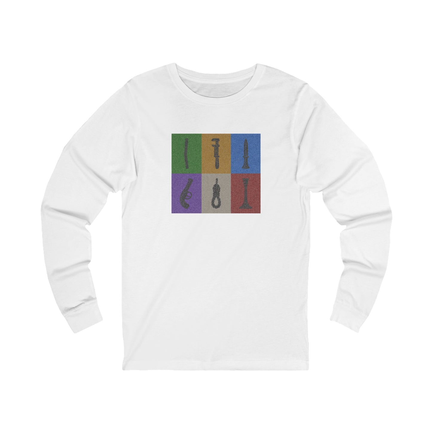 Six Ways Into the Evidence Locker — Clue Retro Long Sleeve (Light)