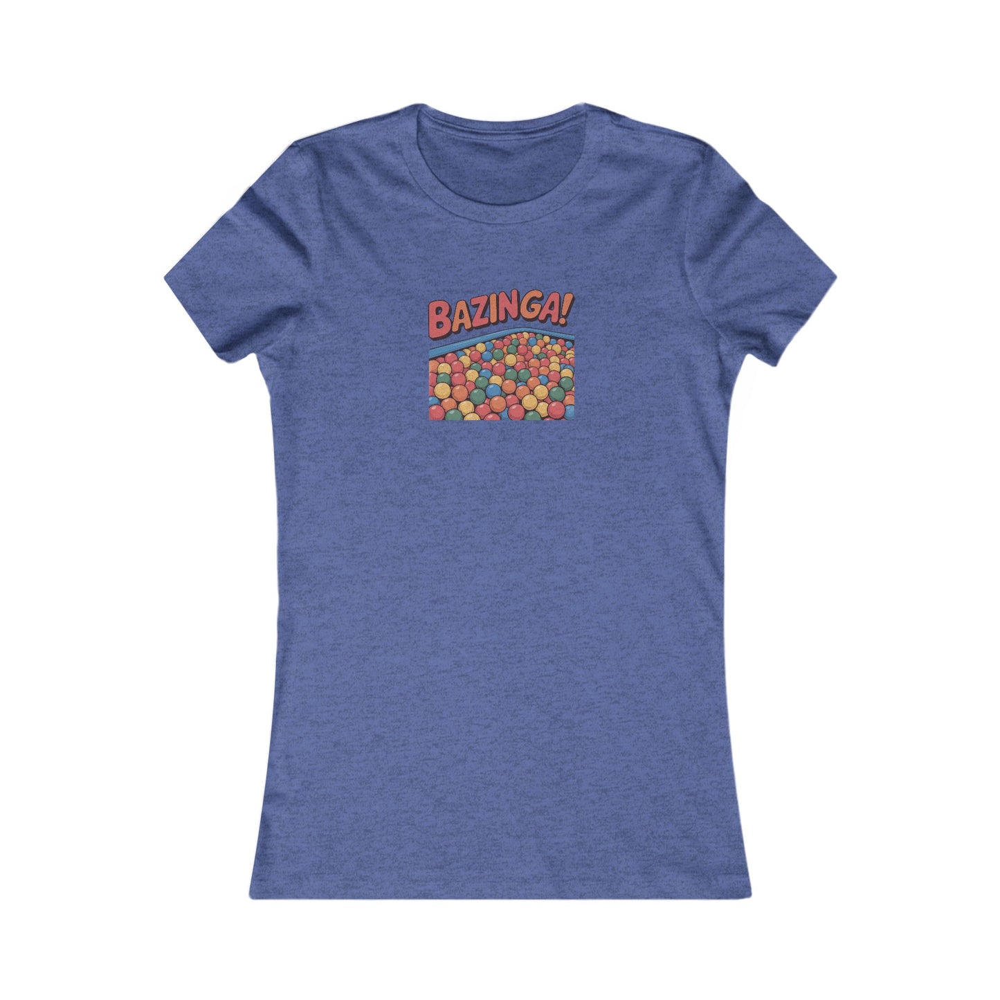 Bazinga! Ball Pit — Big Bang Theory Retro Women's Tee (Dark)