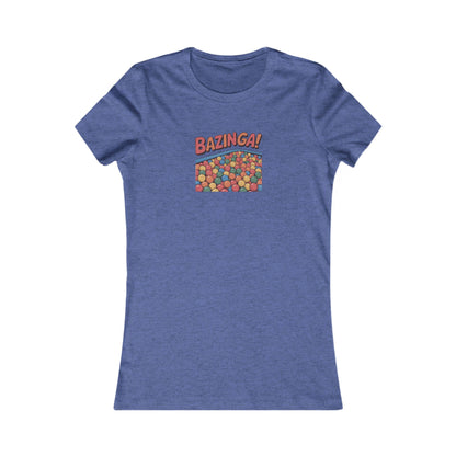 Bazinga! Ball Pit — Big Bang Theory Retro Women's Tee (Dark)