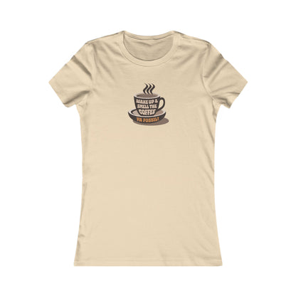 Wake Up and Smell the Coffee, Ya Fossil! — Retro Women's Tee (Light)