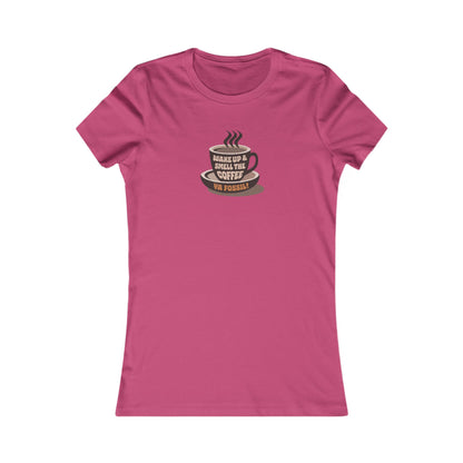 Wake Up and Smell the Coffee, Ya Fossil! — Retro Women's Tee (Light)
