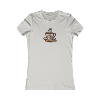 Wake Up and Smell the Coffee, Ya Fossil! — Retro Women's Tee (Light)