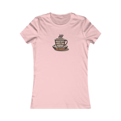 Wake Up and Smell the Coffee, Ya Fossil! — Retro Women's Tee (Light)