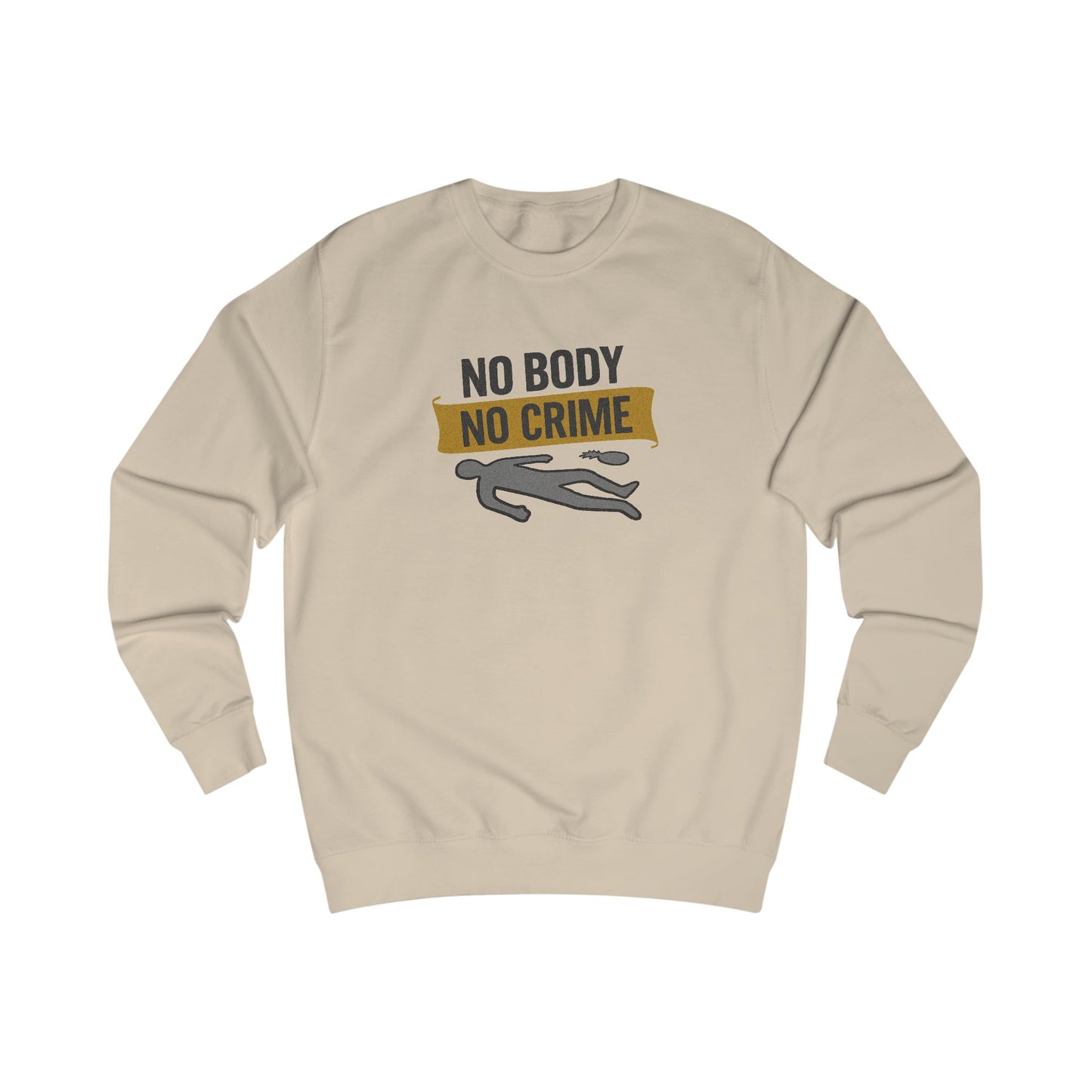 No Body, No Crime — Psych Crime Scene Retro Sweatshirt (Light)