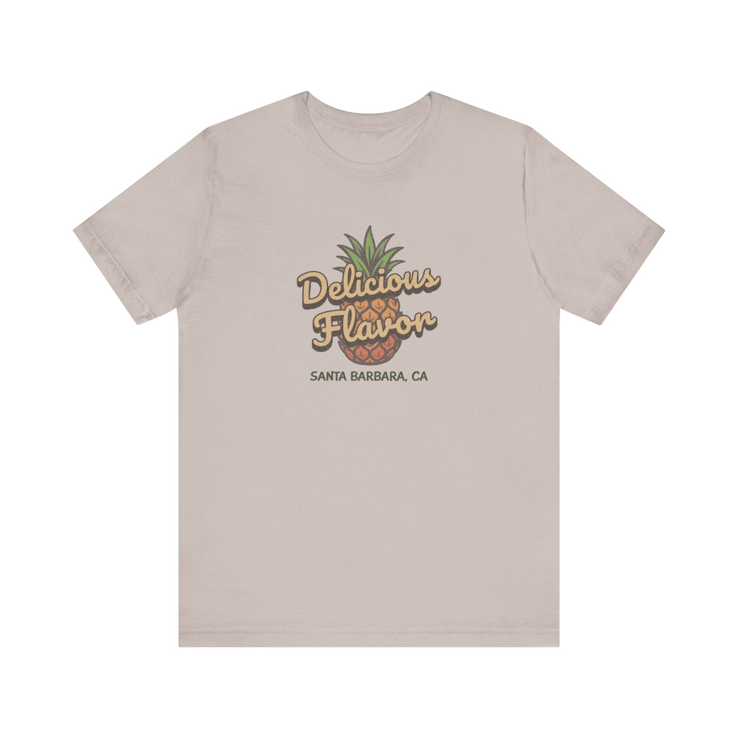 Delicious Flavor — Santa Barbara Pineapple Retro Tee (Light)