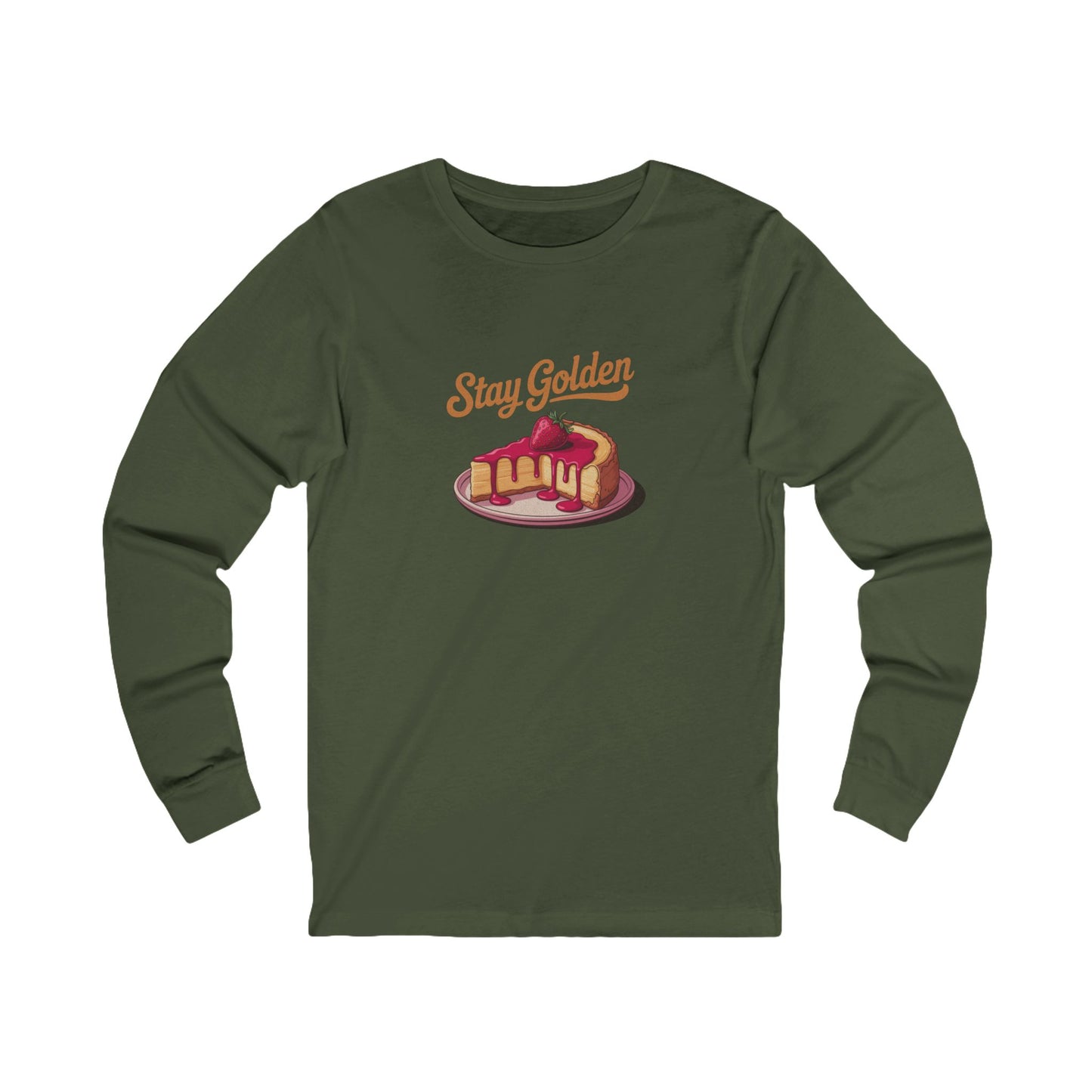 Stay Golden — Retro Cheesecake Graphic Long Sleeve (Dark)