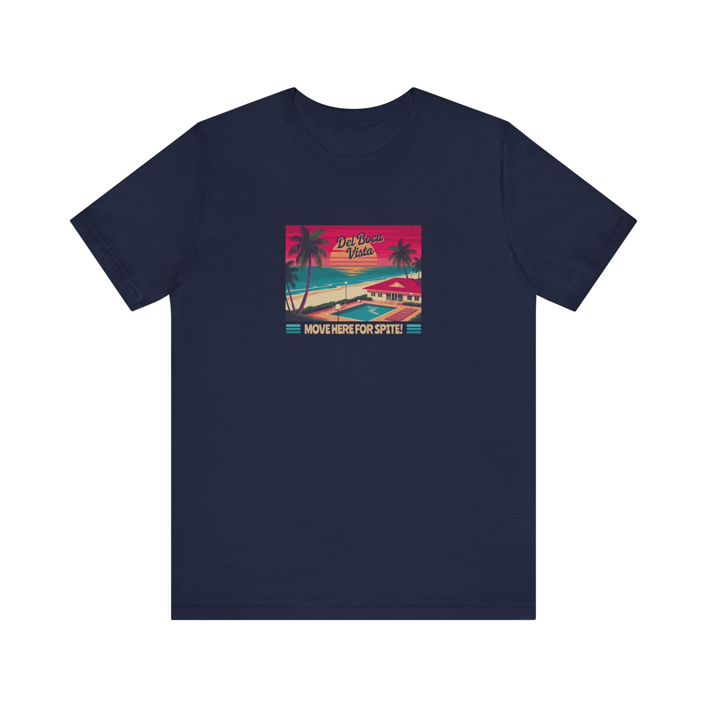 Del Boca Vista (Move Here For Spite!) — Seinfeld Retro Tee (Dark)