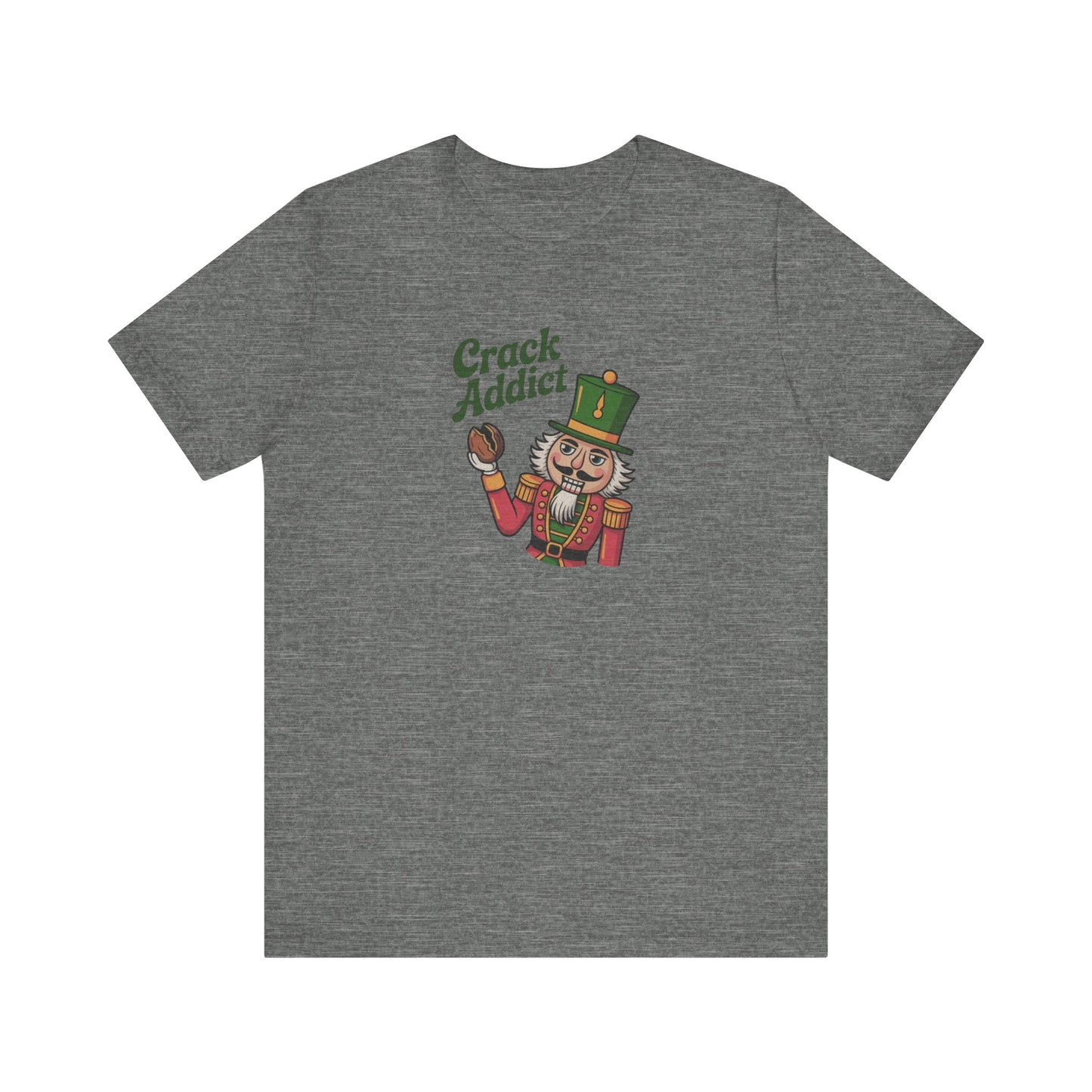 Crack Addict Nutcracker — Vintage Christmas Retro Tee (Light)