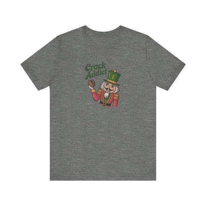 Crack Addict Nutcracker — Vintage Christmas Retro Tee (Light)