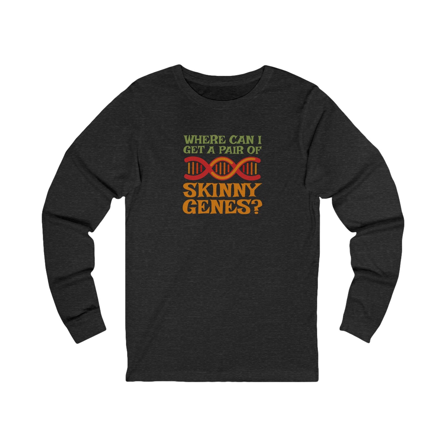 Pair of Skinny Genes (Colorful) — Retro Graphic Long Sleeve (Dark)