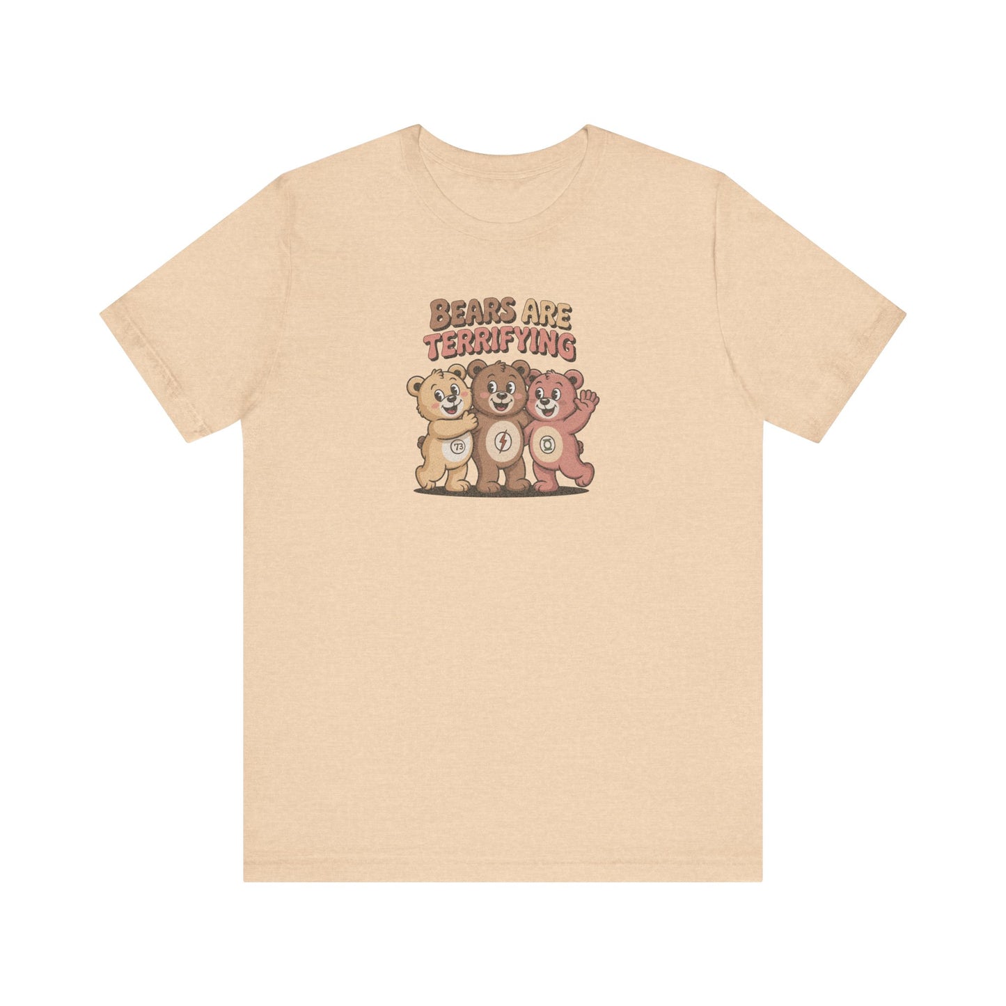 Bears Are Terrifying (Cute Remix) — Retro Tee (Light)