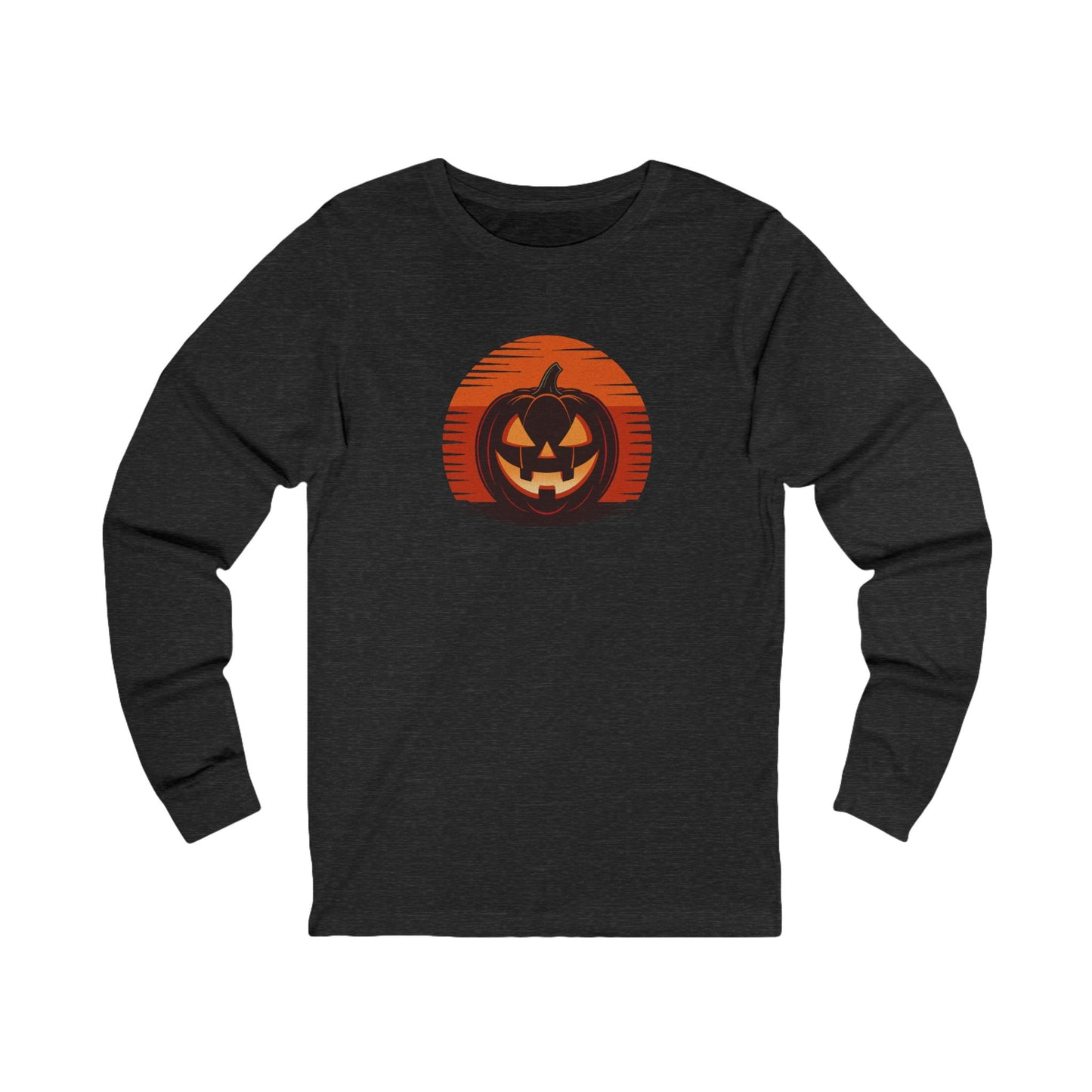 Retro Jack: Sliced Sunset — Halloween Sunset Long Sleeve (Dark)