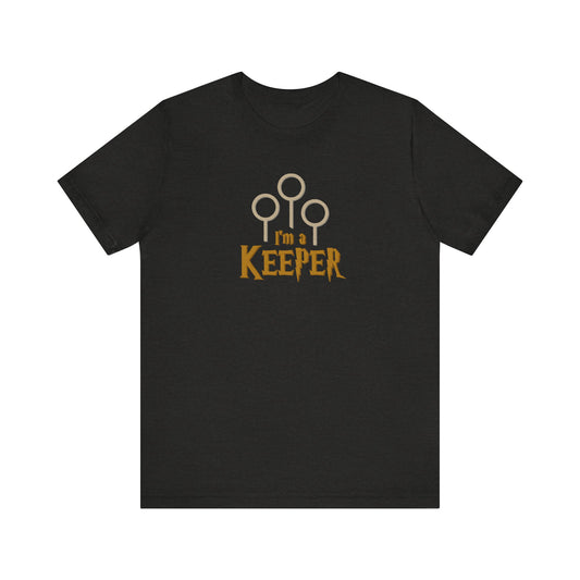 I’m a Keeper — Harry Potter Quidditch Retro Tee (Dark)