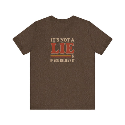 It’s Not a Lie, If You Believe It — George Costanza Retro Tee (Dark)