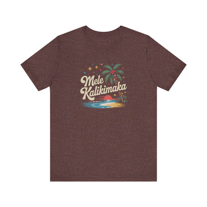 Mele Kalikimaka — Retro Hawaiian Christmas Tee (Dark)