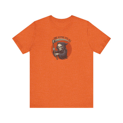 One Scythe Fits All — Grim Reaper Retro Tee (Light)
