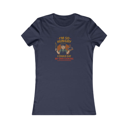 I'm So Hungry, I Could Eat My Own Cooking — Retro Women's Tee (Dark)