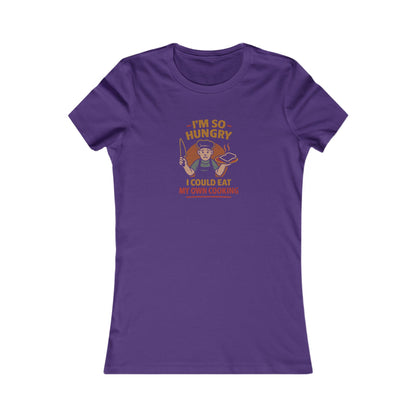 I'm So Hungry, I Could Eat My Own Cooking — Retro Women's Tee (Dark)