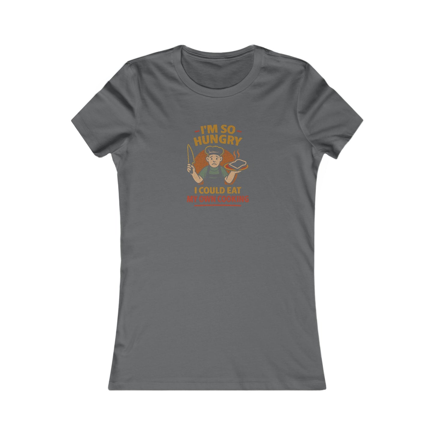 I'm So Hungry, I Could Eat My Own Cooking — Retro Women's Tee (Dark)
