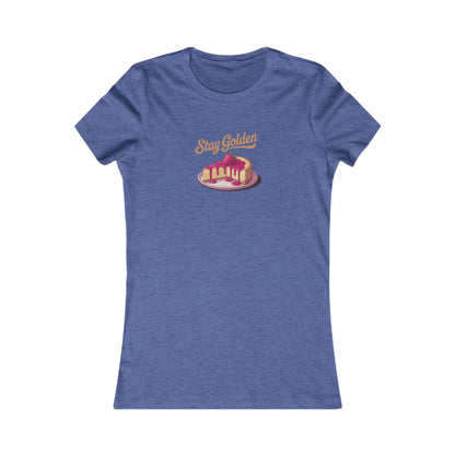Stay Golden — Retro Cheesecake Graphic Women's Tee (Dark)