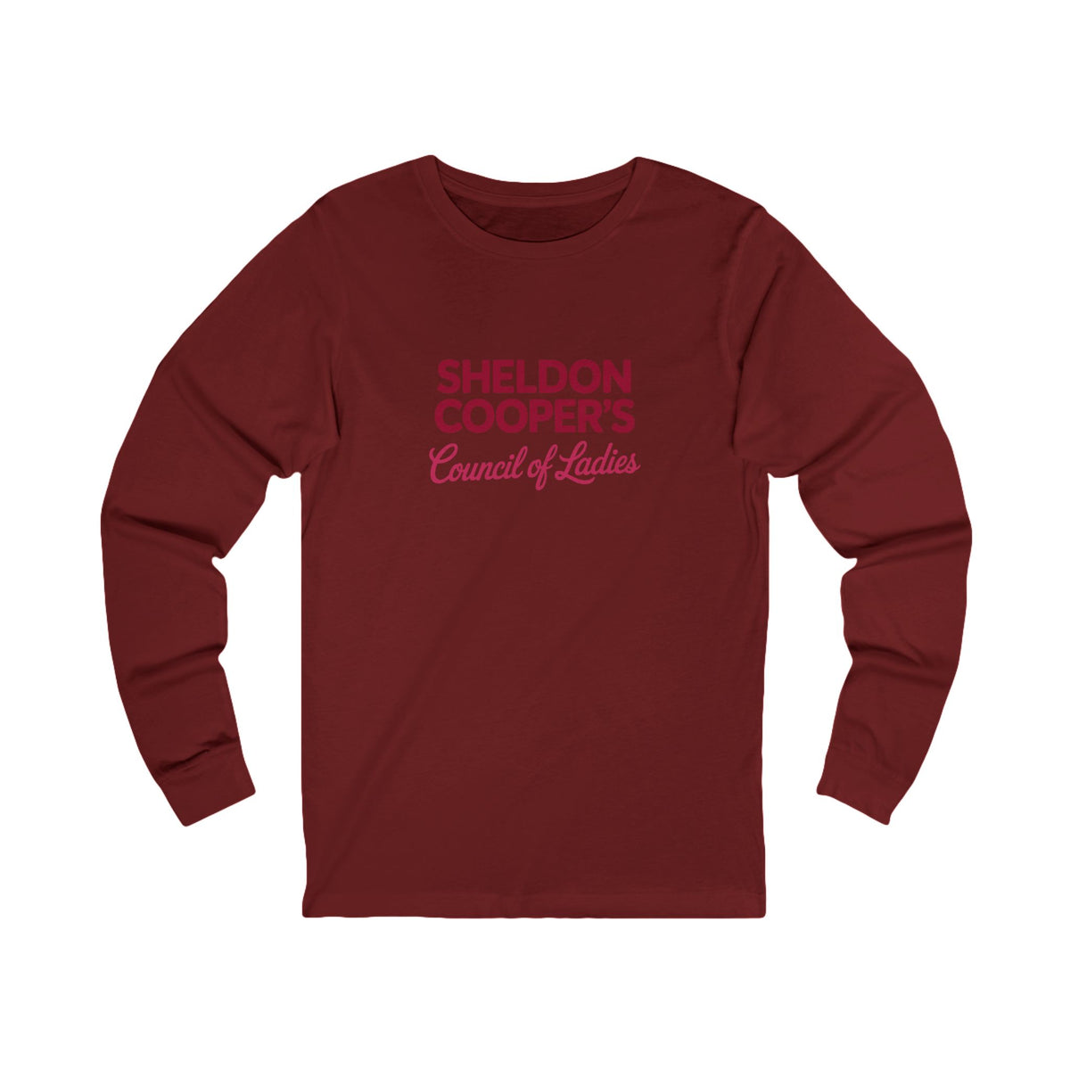 Sheldon Cooper’s Council of Ladies — TBBT Retro Long Sleeve (Dark)