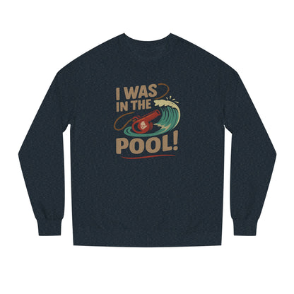 I Was in the Pool! — George Costanza Shrinkage Retro Sweatshirt (Dark)