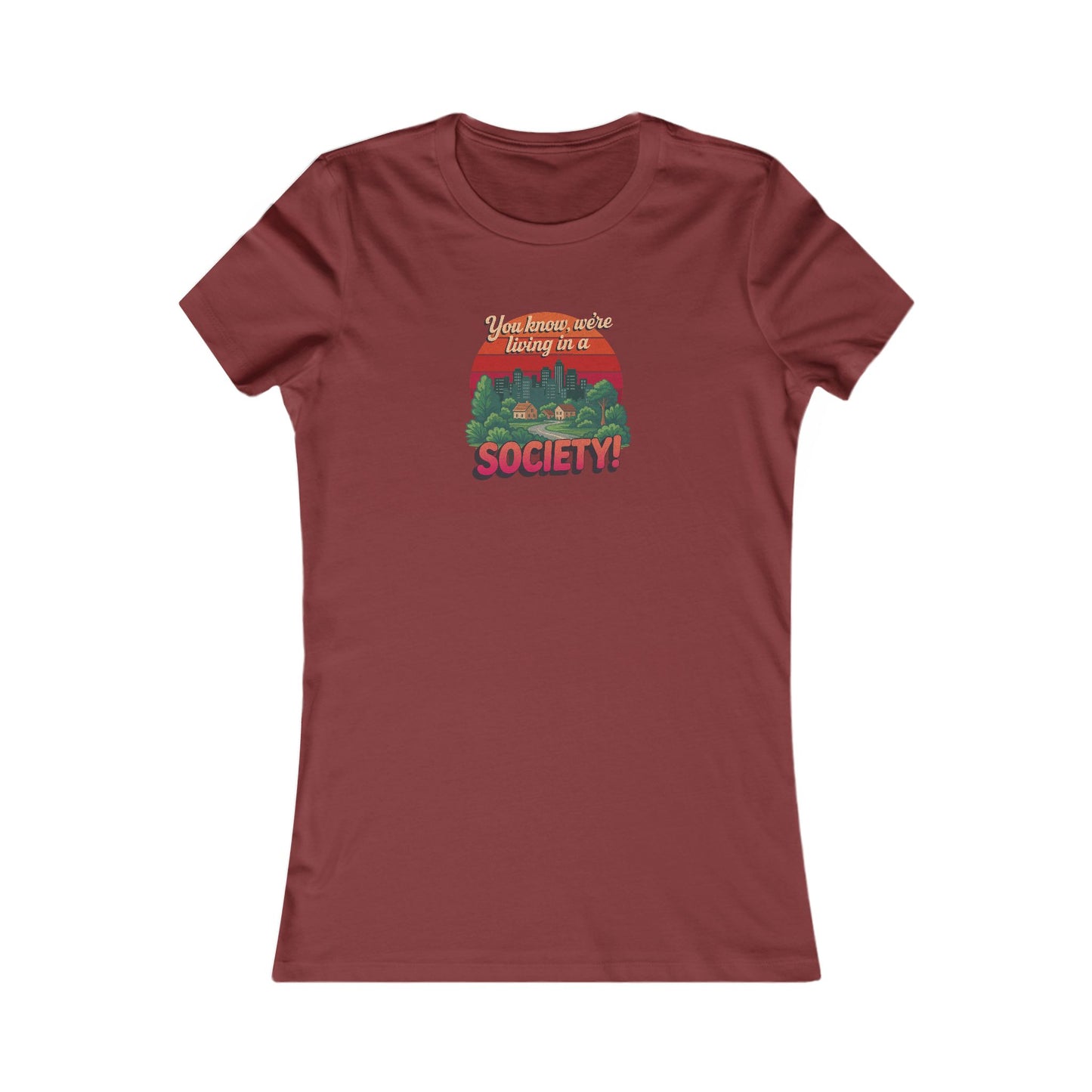 We’re Living in a Society! — Seinfeld Retro Women's Tee (Dark)