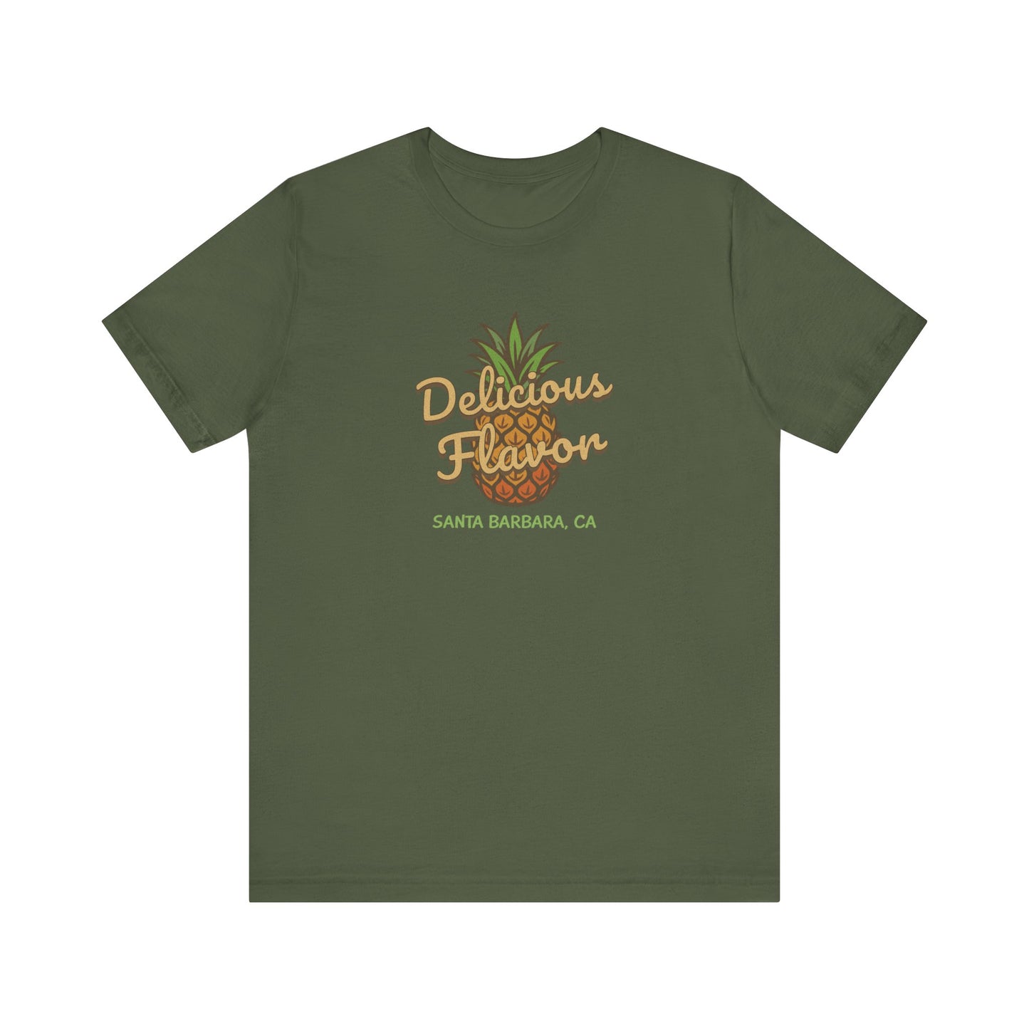 Delicious Flavor — Santa Barbara Pineapple Retro Tee (Dark)