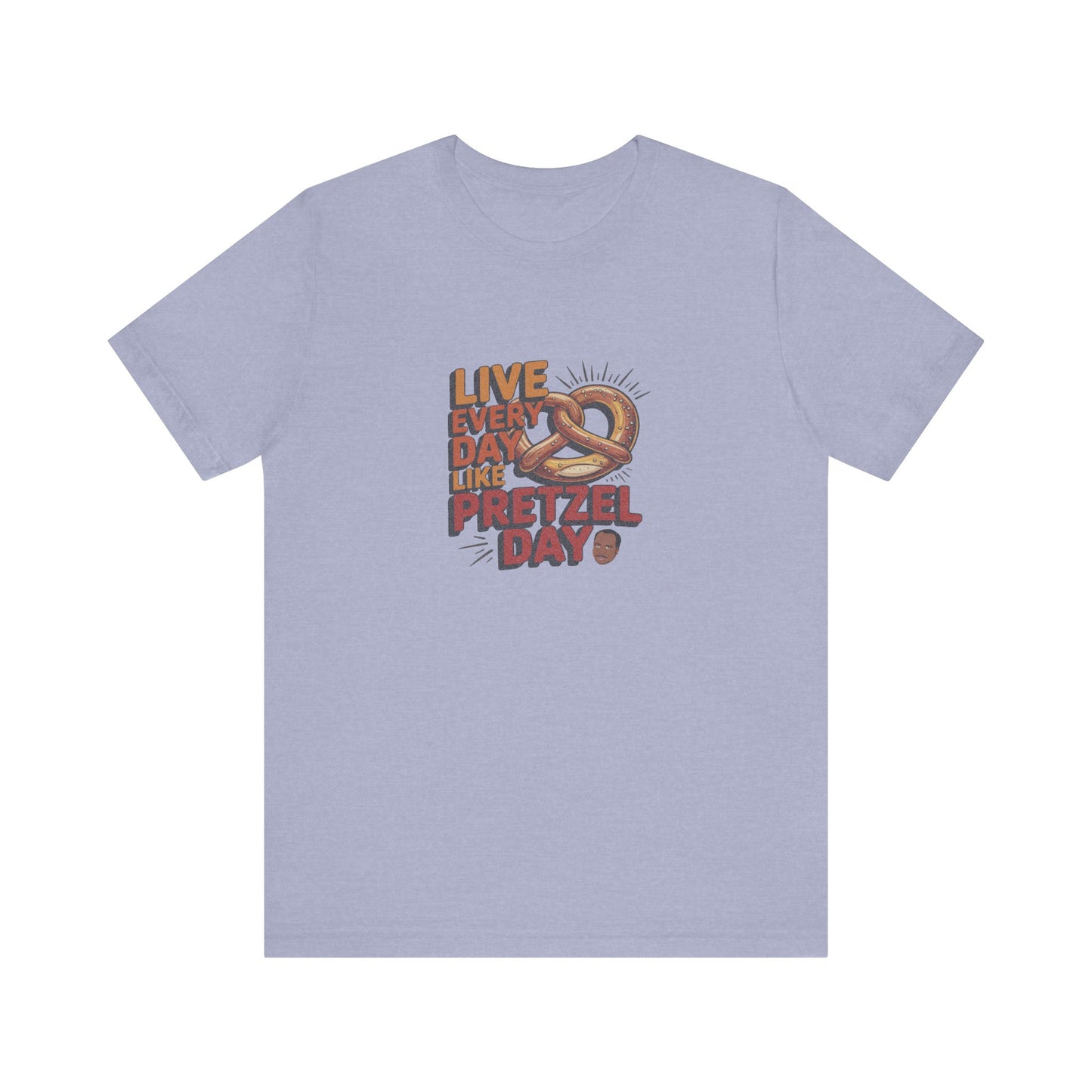 Live Every Day Like Pretzel Day — Stanley Hudson Retro Tee (Light)