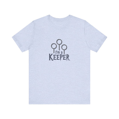 I’m a Keeper — Harry Potter Quidditch Retro Tee (Light)