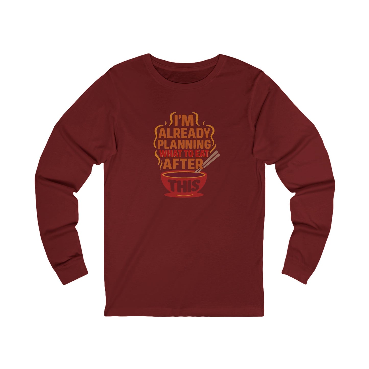 Planning What to Eat After This — Retro Foodie Long Sleeve (Dark)