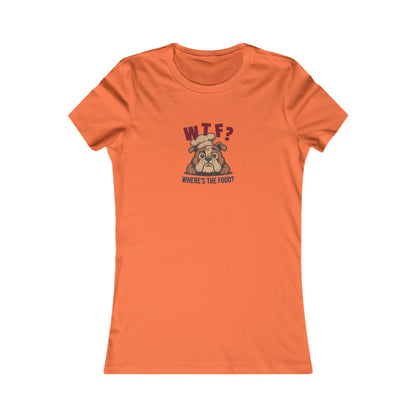 WTF? Where’s the Food? — Bulldog Chef Women's Tee (Light)