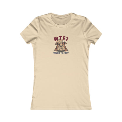 WTF? Where’s the Food? — Bulldog Chef Women's Tee (Light)