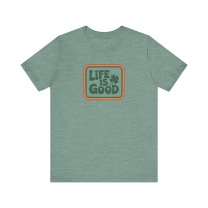Life Is Good, Shamrock Style — St. Patrick’s Retro Tee (Light)