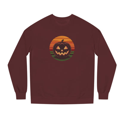 Retro Jack: Glowing Classic — Halloween Sunset Sweatshirt (Dark)